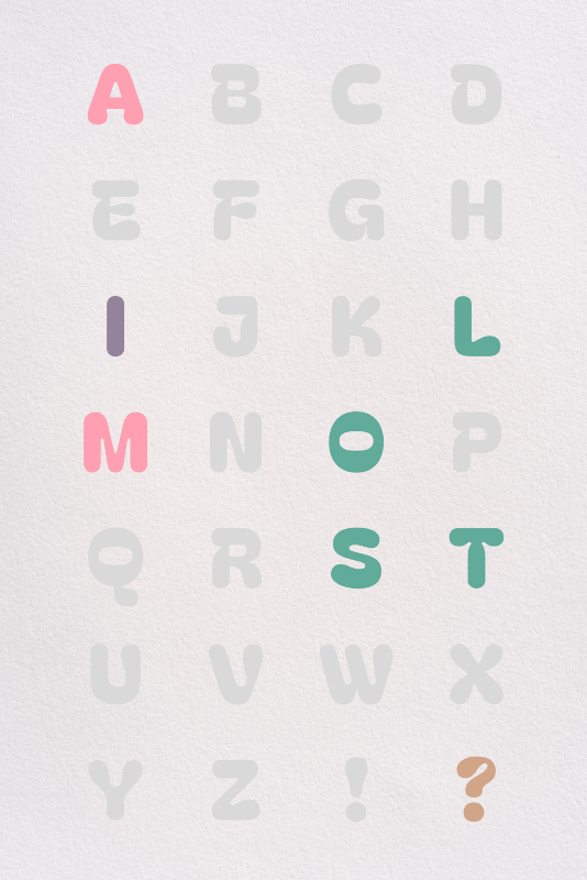 Alphabetical poster (1/2).