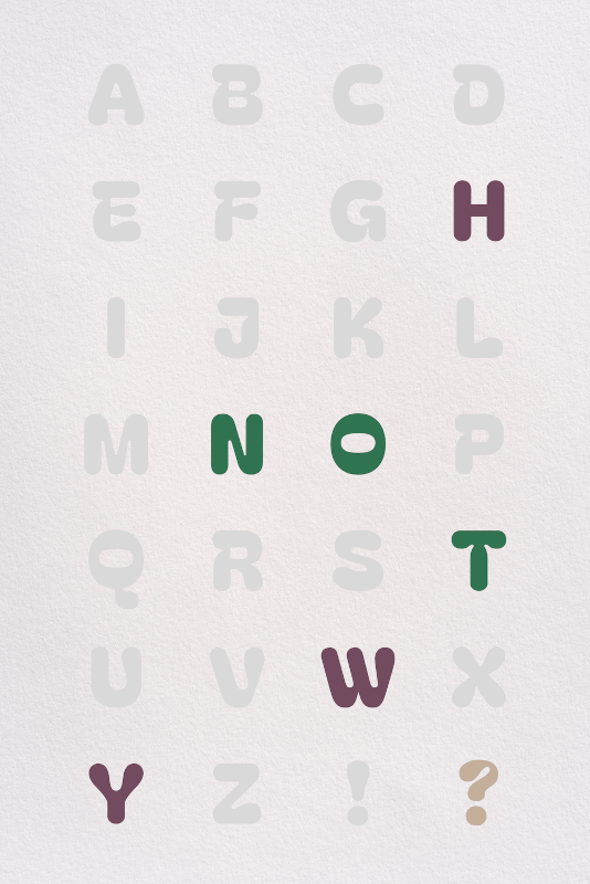 Alphabetical poster (2/2).